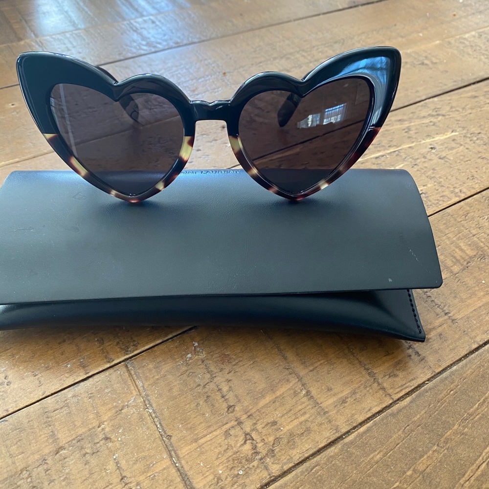 Saint Laurent heart shaped sunglasses
